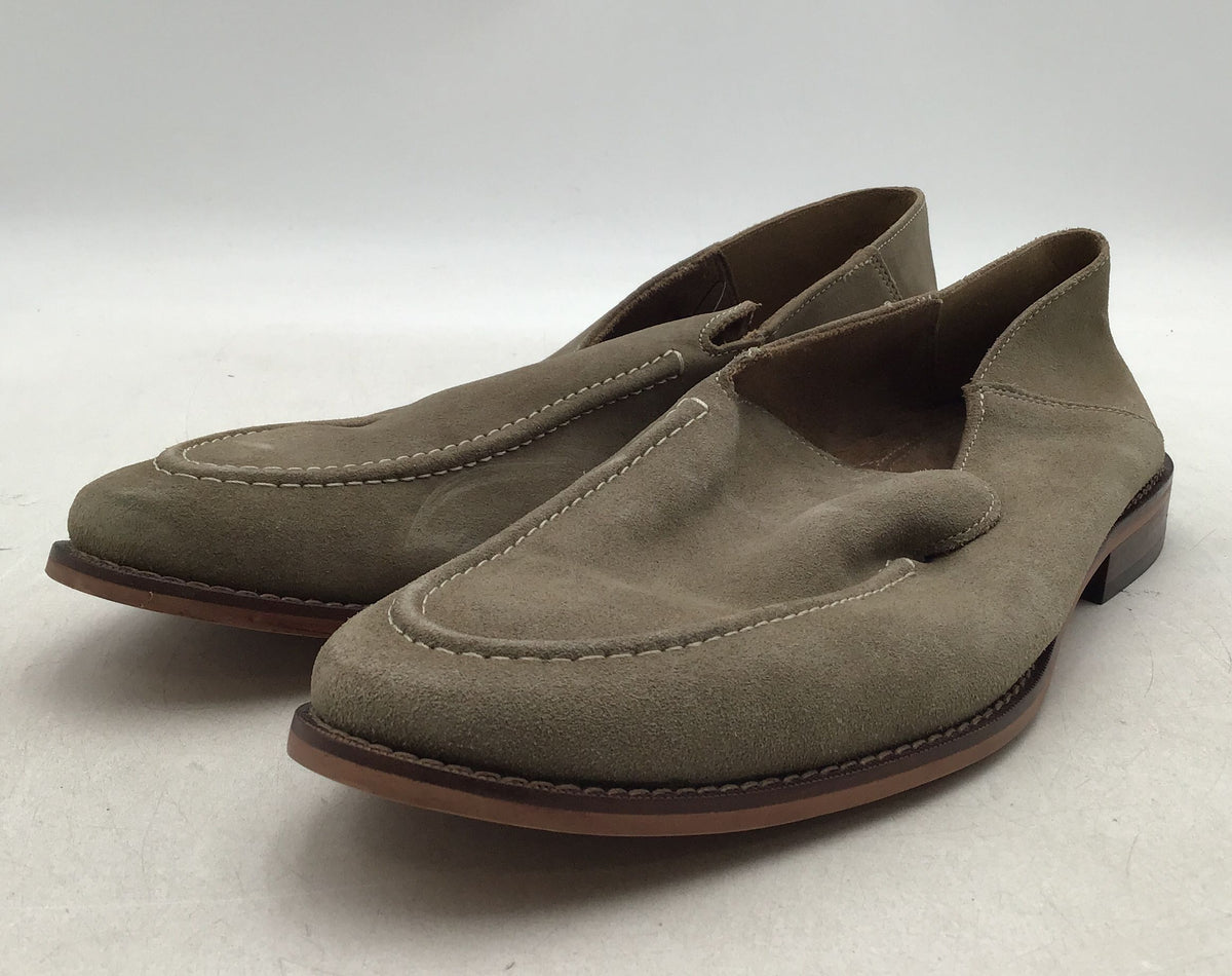 NWT Stafford Men&#39;s Gray Leather Casual Loafers - Size 12M