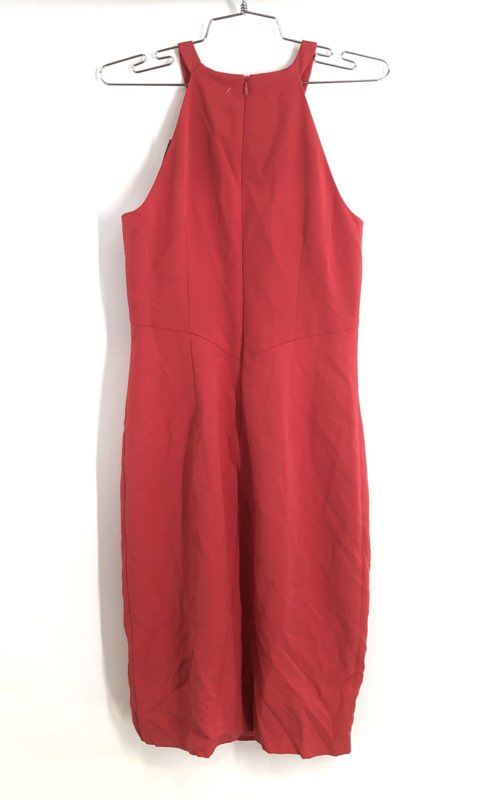 Vince Camuto Women's Red Draped Front Halter Neck Sleeveless Dress Size 6 NWT