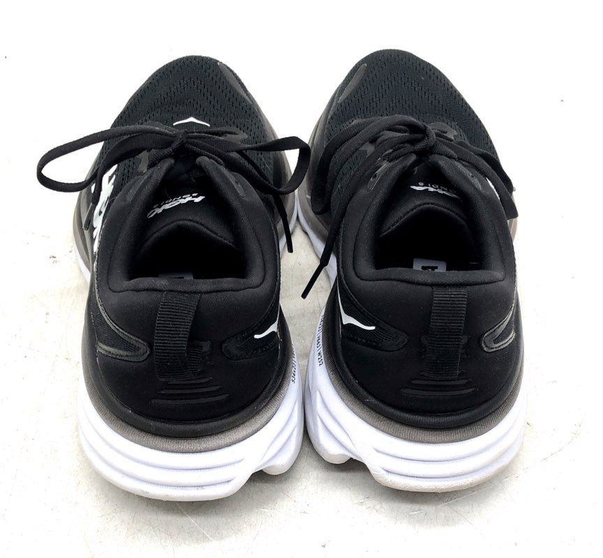 Hoka One One Bondi 8 Black White Women's Running Shoes Size 8.5