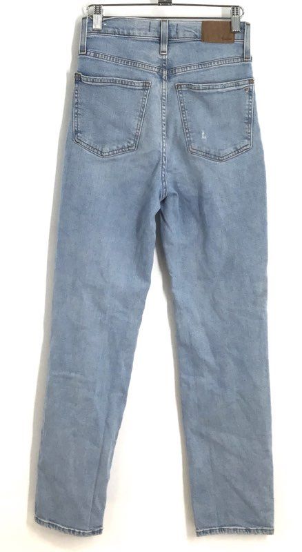Madewell Women's The Perfect Vintage Straight Jeans Light Wash Distressed Sz 25