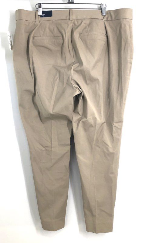 Crown & Ivy Women's Cary Fly Front Pants Lot of 2 Navy Khaki NWT Sz 18W