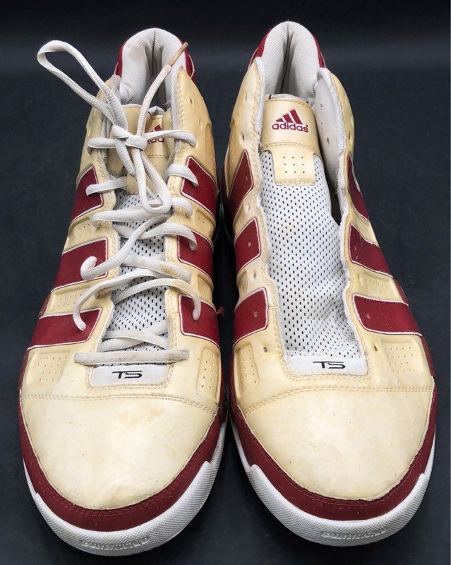 Adidas TS Team Signature Commander Burgundy Cream Basketball Shoes Size 20