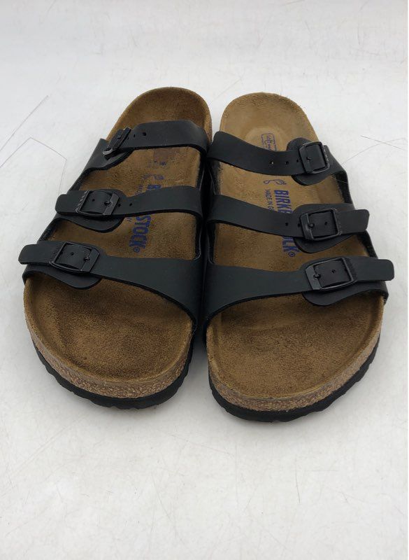 Birkenstock Men&#39;s Black Adjustable Strap Slip-On Slide Sandals - Size 6