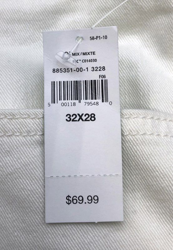 Gap Men's Slim White Jeans Soft Wear Denim Stretch Pants 32x28 NWT