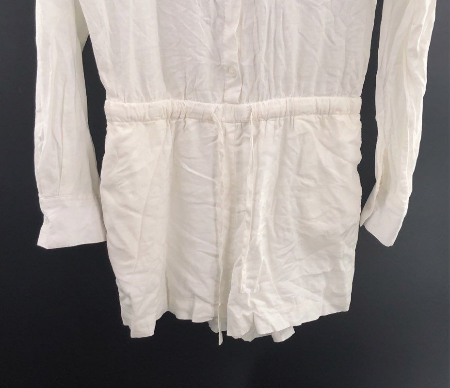 Thread & Supply Women's Beach Bar Romper White Long Sleeve NWT Sz S