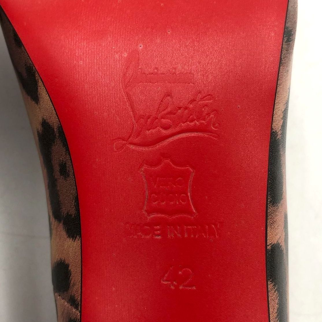 Christian Louboutin Inspired Women's Tan/Brown Cheetah Print Pump Heels - Sz 42