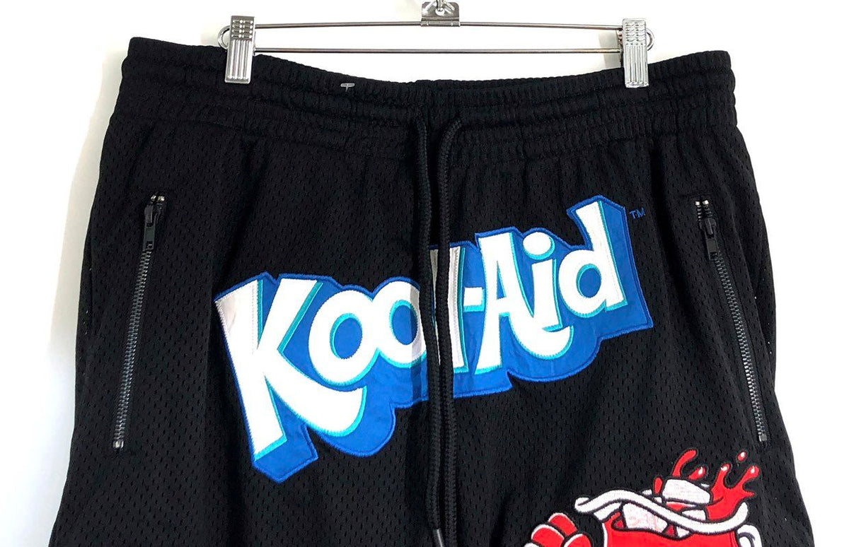 Factorie Men's Kool-Aid Graphic Mesh Basketball Shorts Black NWT Size M