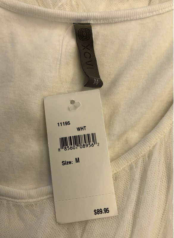 NWT XCVI Women's White Boho Mini Dress - Size M