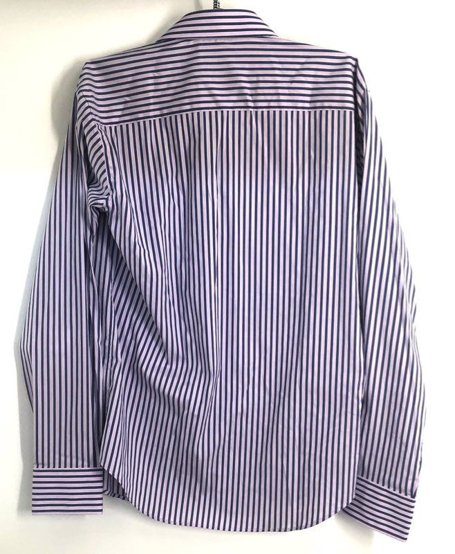 Bugatchi Men's Lavender Striped Shape Fit Button Down Shirt Sz S NWT