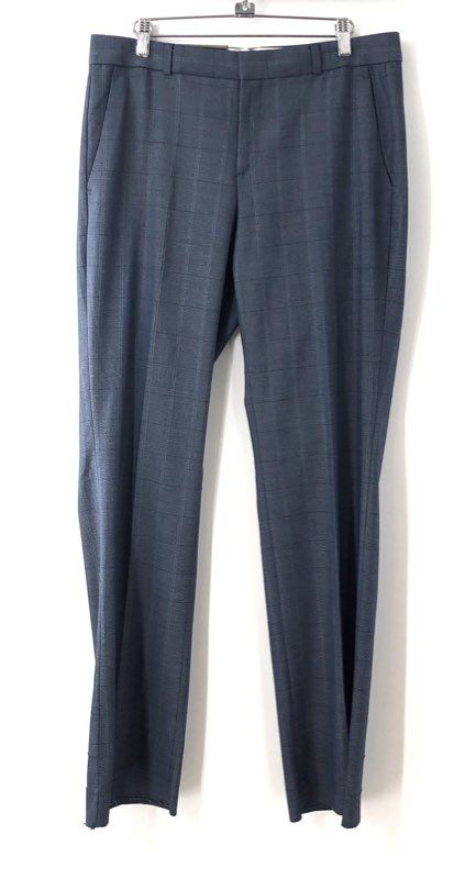 Banana Republic Women's Logan Blue Plaid Straight Leg Pants NWT Sz 10