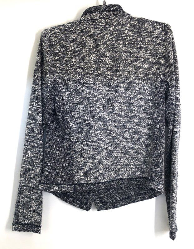 Saturday Sunday Women's Marled Knit Asymmetrical Drape Neck Cardigan Jacket M