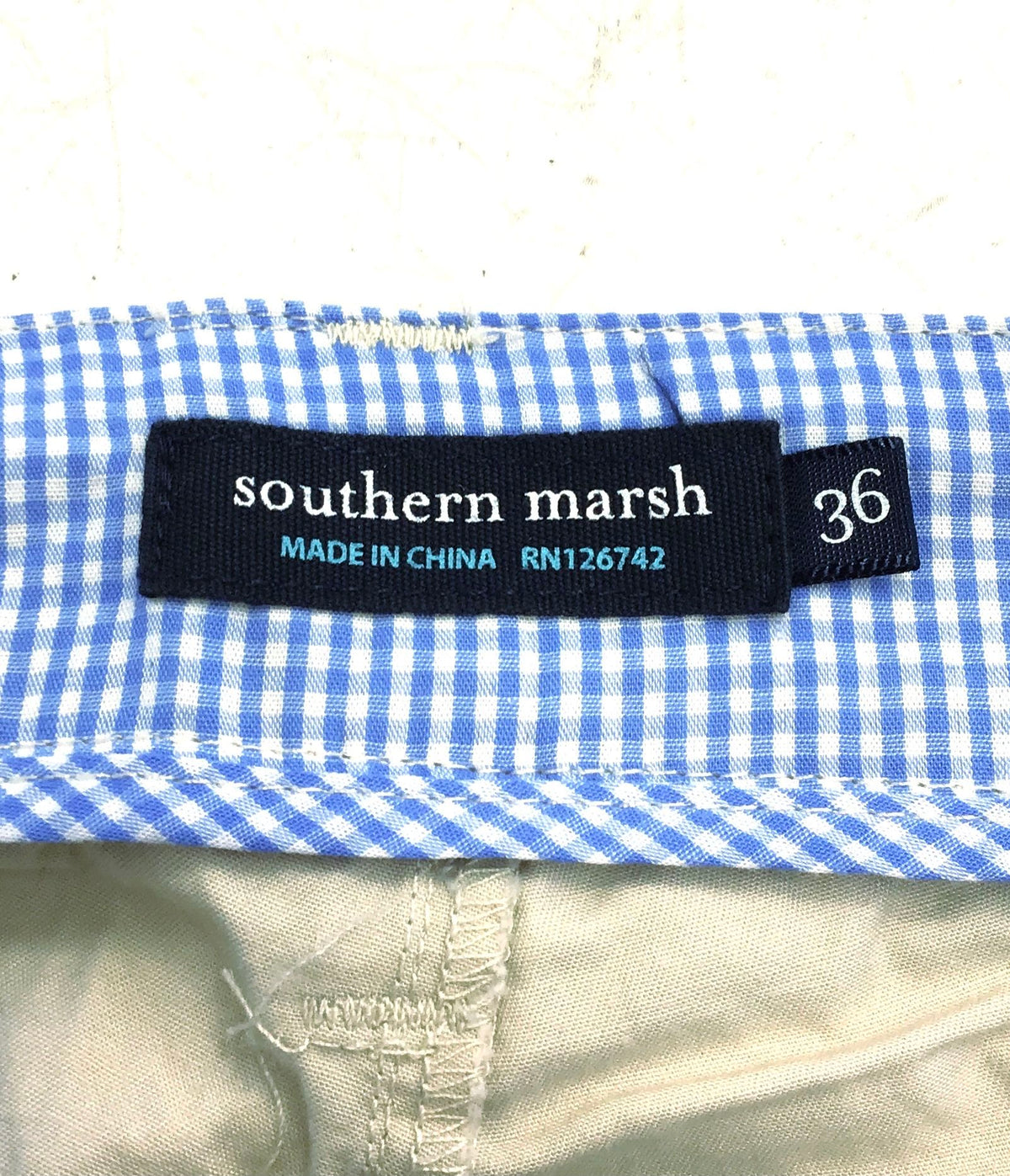 NWT Southern Marsh Men's Tan Cotton Windward Summer Chino Shorts - Size 36