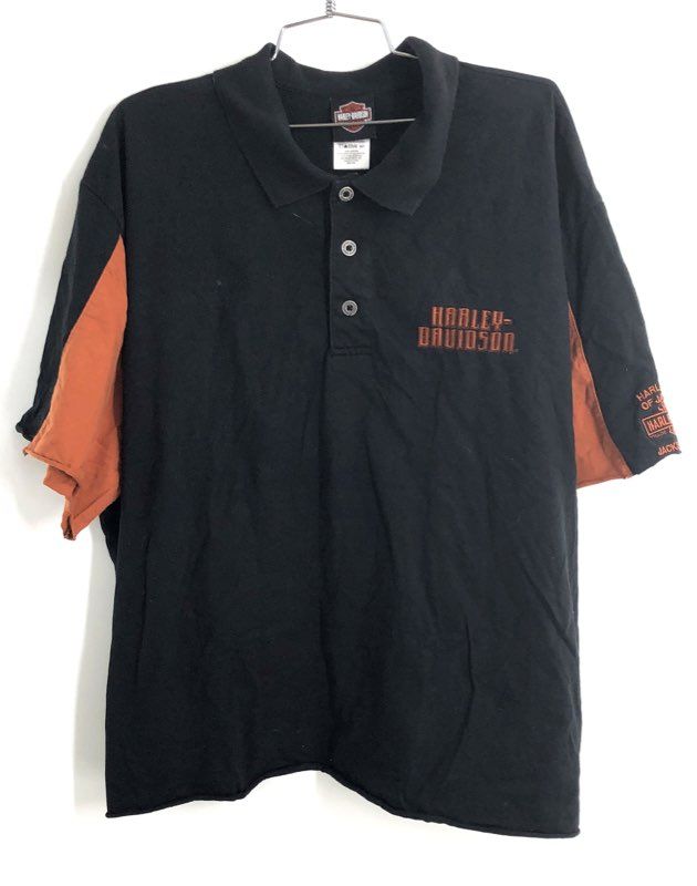 Vintage 2000s Harley-Davidson Live Free Ride Hard Polo Shirt 3XL Jacksonville