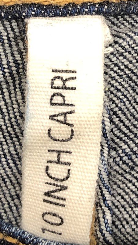 rag & bone Women's 10 Inch Capri Stanwix Blue High Rise Raw Hem Jeans Sz 26