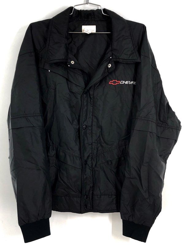 Chevrolet Men&#39;s Black Collared Full Zip Windbreaker Jacket - Size XL