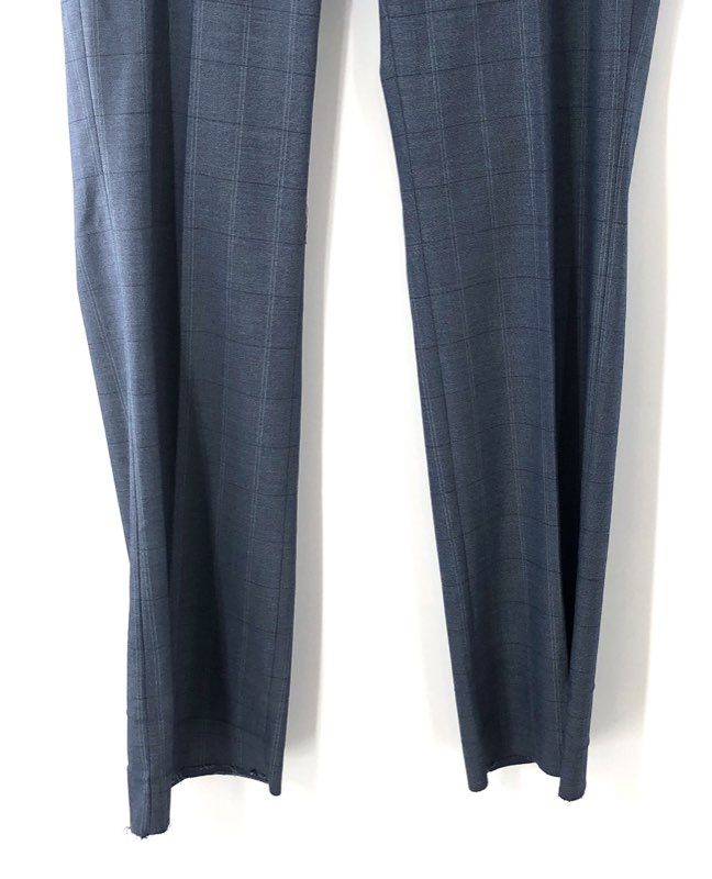 Banana Republic Women's Logan Blue Plaid Straight Leg Pants NWT Sz 10