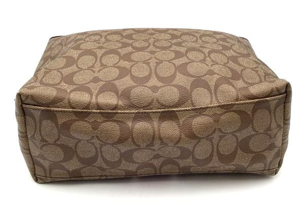 Authentic Coach Women&#39;s Brown Signature Print Luxury Tote Bag - COA Included