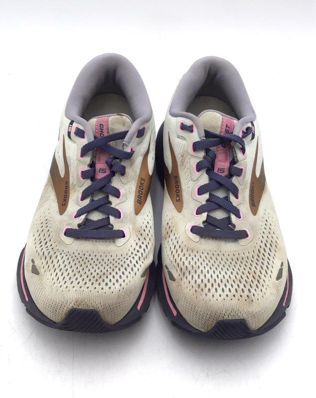 Brooks Women&#39;s Ghost 15 1203801B492 Gray Lace Up Low Top Athletic Shoes- Size 8B