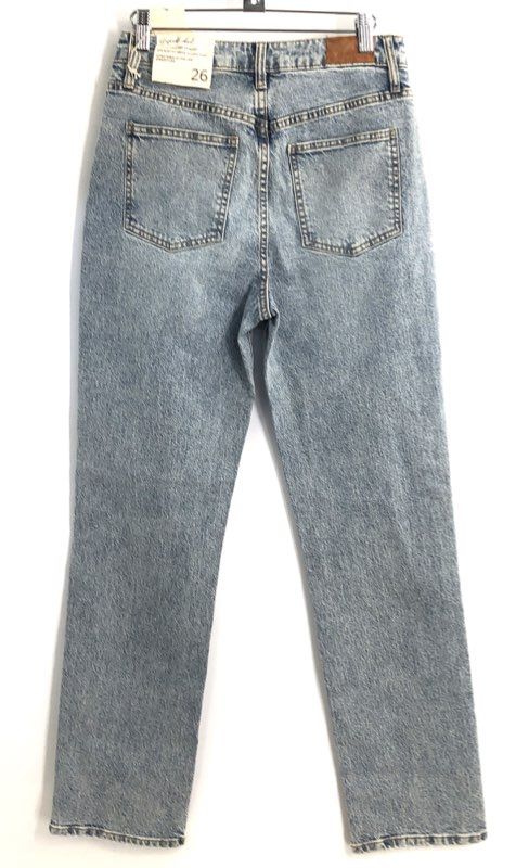 Unpublished Women's Willa Vintage High Rise Straight Jeans Acid Wash Blue NWT 26
