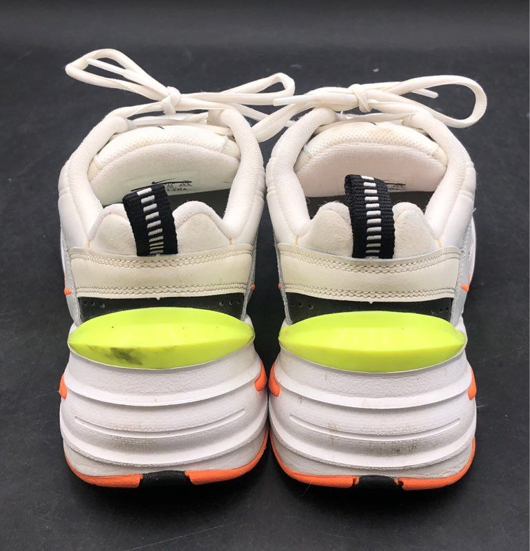 Nike M2K Tekno White Black Orange Volt Men's Sneakers Size 8.5