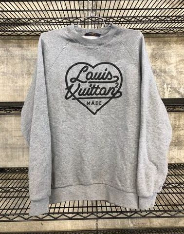 Louis Vuitton Women's Grey\Black 'Boyfriend' Sweatshirt-Size: Large (+COA)