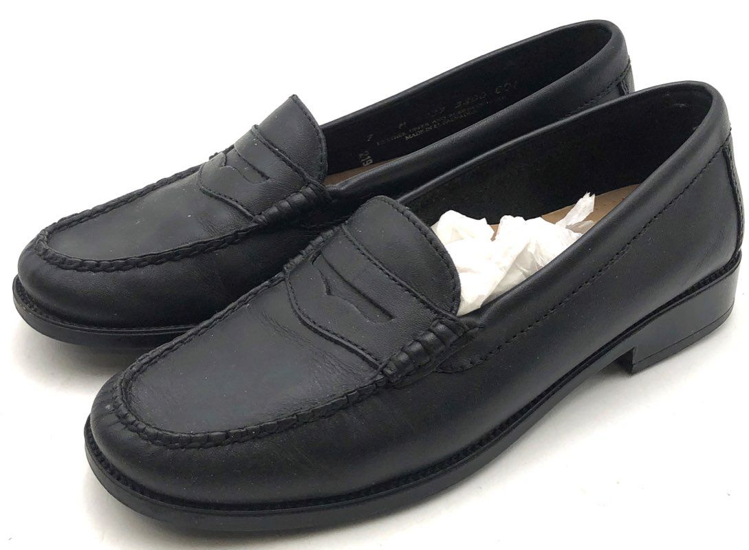 G.H. Bass & Co. Weejuns Kathleen Black Leather Penny Loafers Lot of 2 Size 7 M