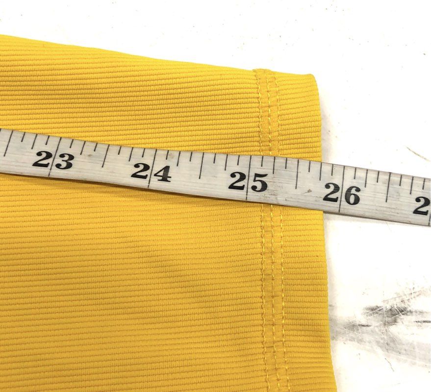 WILO The Label Women's Butter Yellow Ribbed High Waisted Leggings Sz L NWT