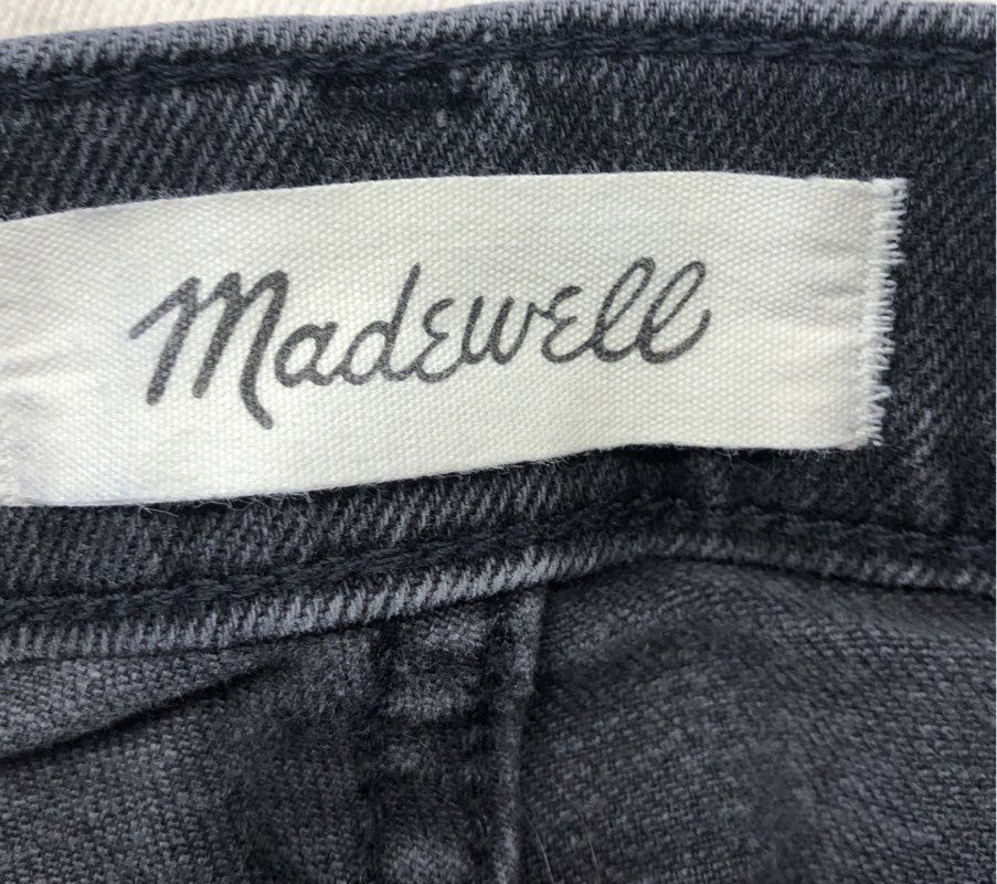 Madewell Women's Slim Demi-Boot Black Jeans Size 26 and Raw Hem Cream Shorts