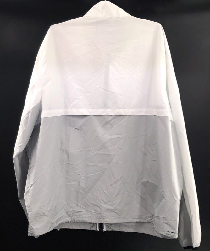 Puma Men's First Mile Wind Jacket White Gray Colorblock UPF 50+ NWT Size XXL