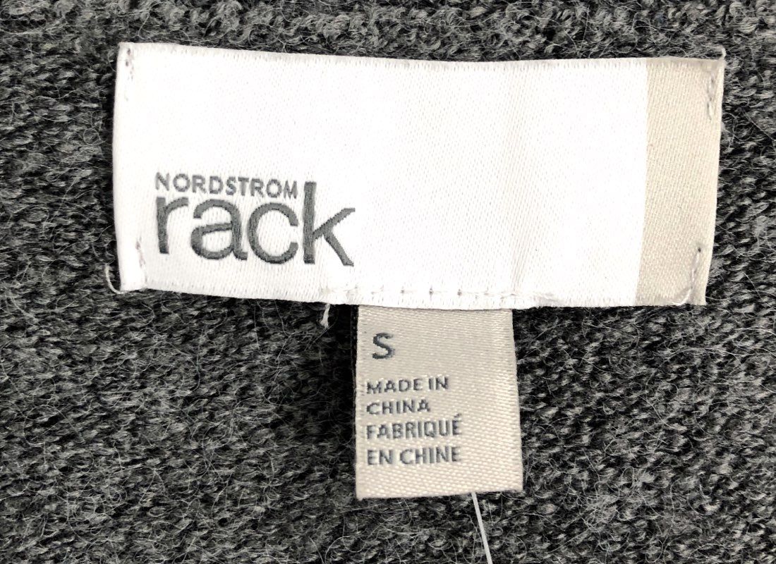 Nordstrom Rack Women's Gray V-Neck Sweater Dress Long Sleeve Tunic NWT Size S