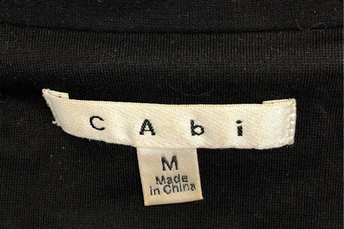 Cabi Women's Black Double Breasted Cropped Knit Blazer Jacket Sz M