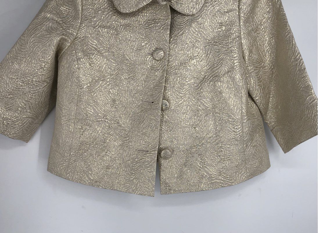 Allegory Women's Beige Gold Jacket - Size 10