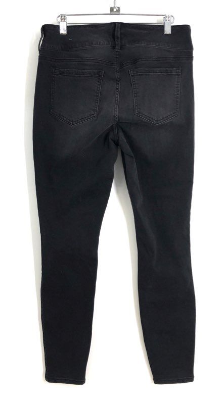Torrid Women's Black Distressed Ripped High Rise Skinny Jeans Size 10R