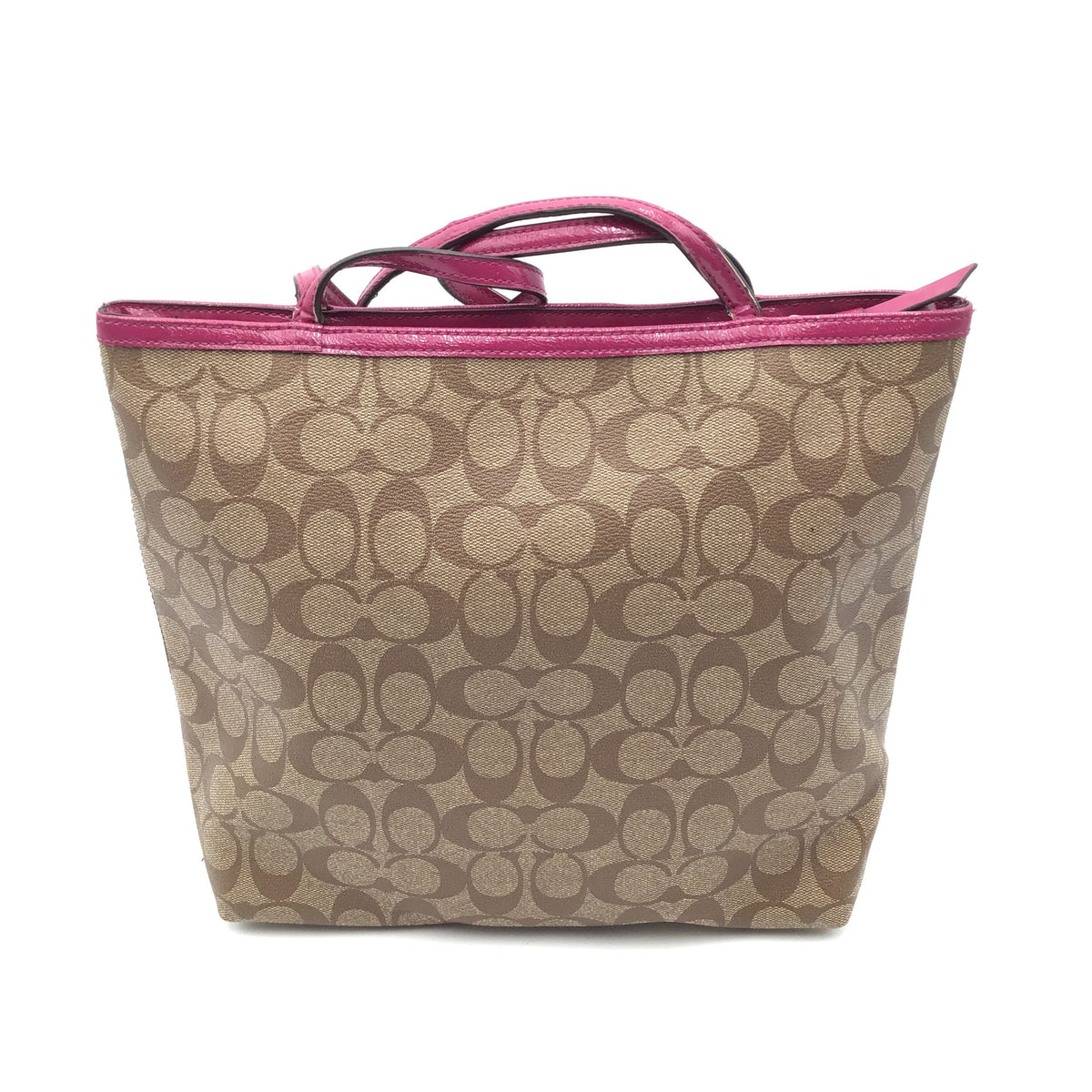 Authentic Coach Women&#39;s Brown Signature Print Luxury Tote Bag - COA Included