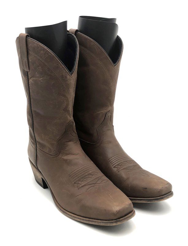 Dingo DI 5764 Brown Leather Square Toe Western Cowboy Boots Men's Size 9 D