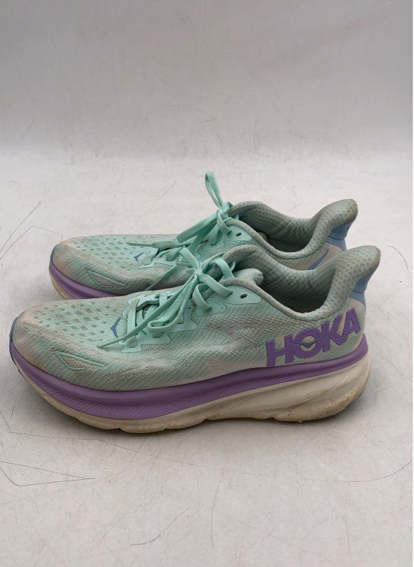 Hoka One One Women&#39;s Clifton 9 Aqua Low-Top Running Shoes - Size 8B