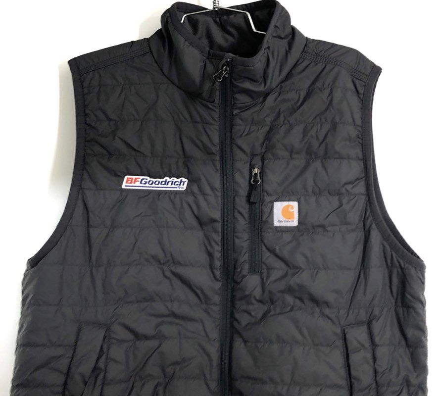 Carhartt Men's Gilliam Vest Dark Gray Rain Defender Quilted Sz L