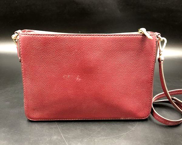 Kate Spade Deep Burgundy Pebbled Leather 'Ivy' Crossbody Bag (+COA)