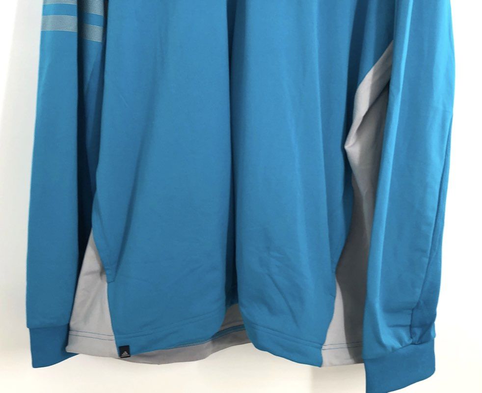 adidas Men's Golf ADI COMPQZLYR Quarter Zip Pullover Blue Gray NWT Sz 2XL