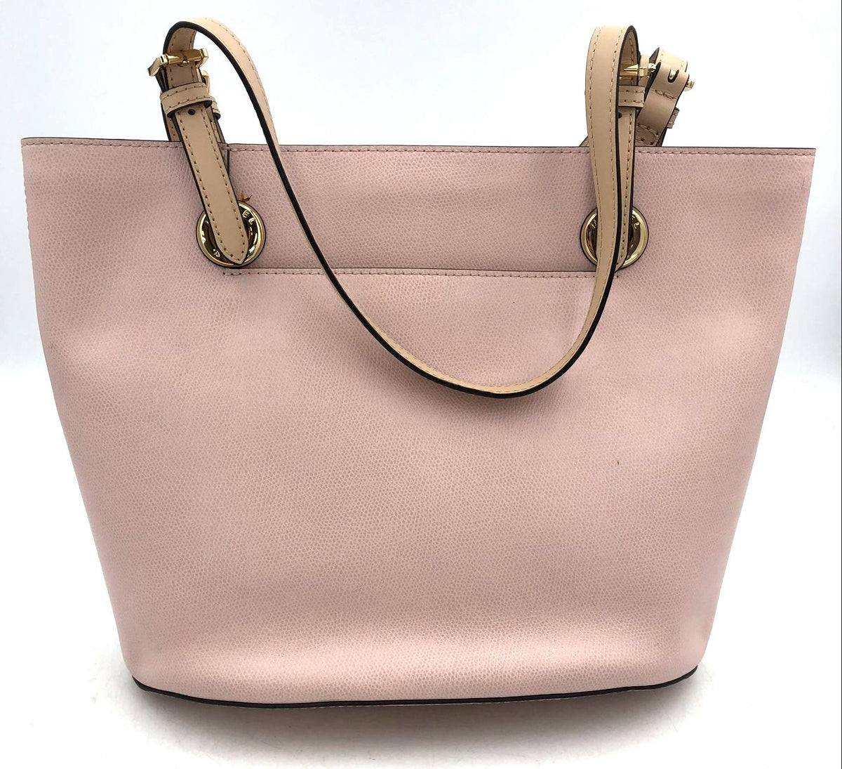 Authentic Michael Kors Women&#39;s Light Pink Luxury Leather Tote Bag - COA Included