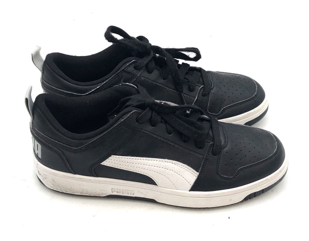 Puma Rebound LayUp Lo Black White Low Top Sneakers Men's Size 9
