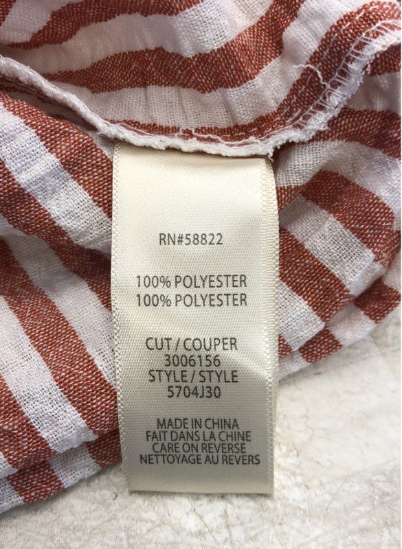 NWT Max Studio Women's Red White Button-Up Shirt - Size L