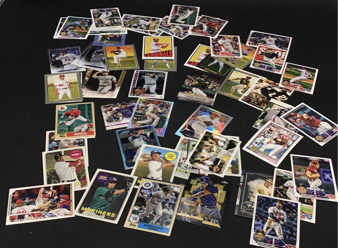 16.9 Lbs. Lot Of Collectible Sports Trading Cards. Medium Box, Unsorted