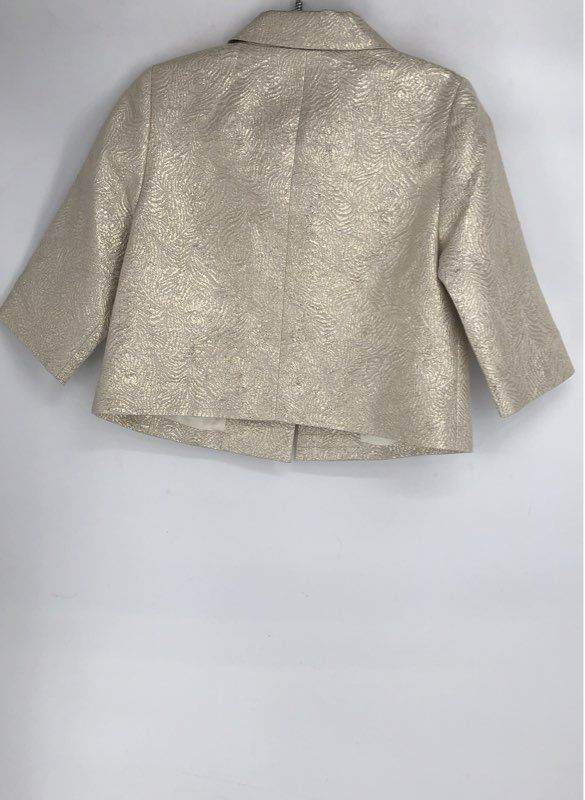 Allegory Women's Beige Gold Jacket - Size 10