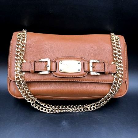 Michael Kors Brown Leather 'Jet Set' Crossbody Bag (+COA)