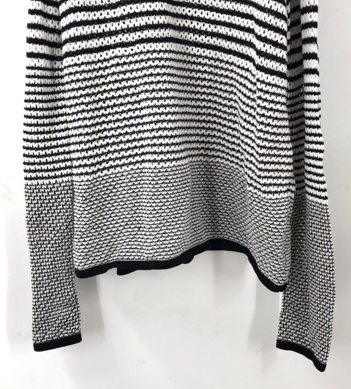 NWT Romeo + Juliet Women's Black White Striped Cotton Sweater - Size M