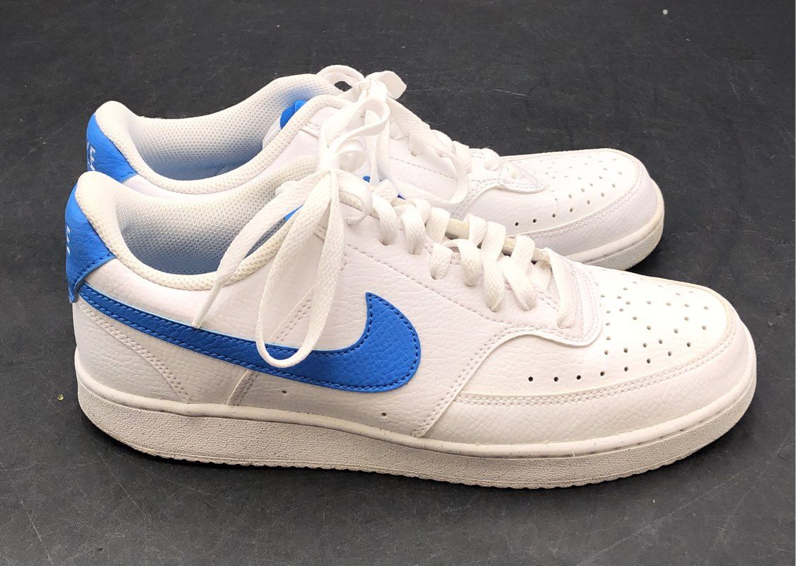 Nike Court Vision Low White Signal Blue Men's Sneakers Size 8.5