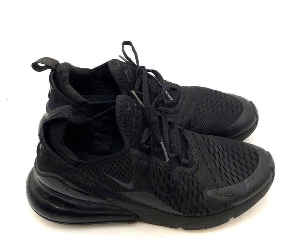 Nike Air Max 270 Triple Black GS Youth Sneakers Size 7Y