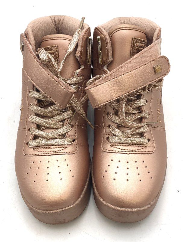 Fila F-13 Rose Gold Metallic High Top Sneakers Women's Size 7