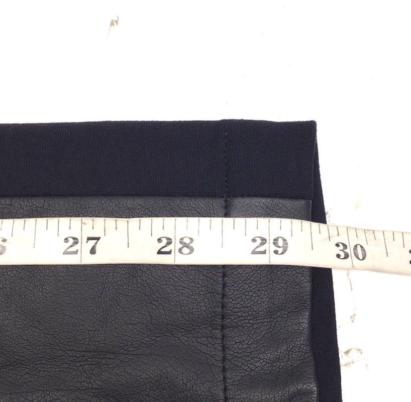 Ann Taylor Women's Black Mixed Media Faux Leather Front Slim Pants Sz 2 NWT